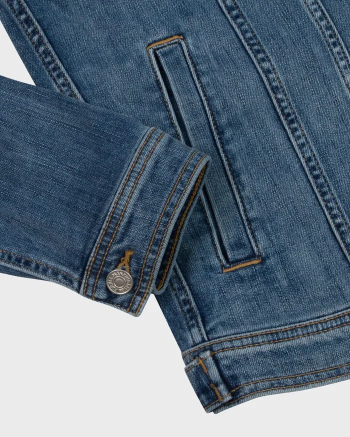 Men 7 For All Mankind Jackets 038 Coats Luxe Performance Trucker Jacket In Blue Bird
