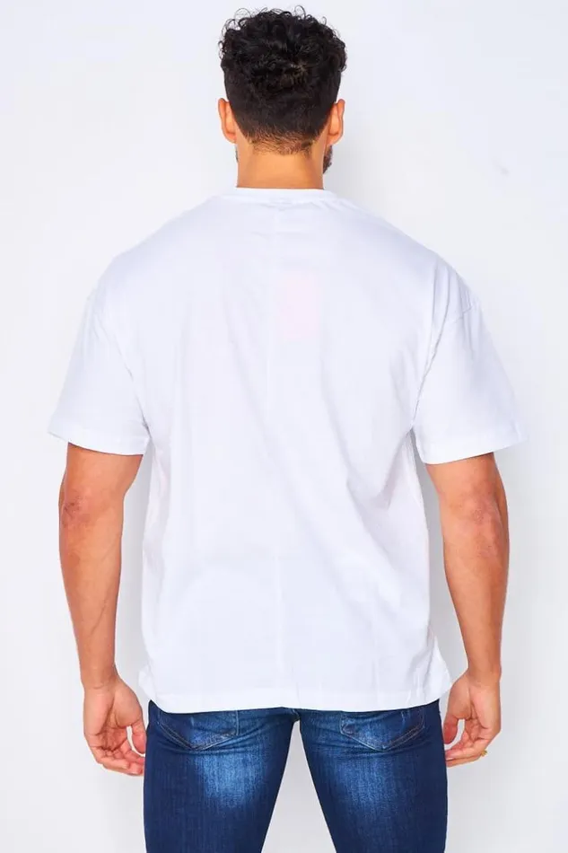Men Atelier Embroidered TShirt In White White Brentiny Paris TShirts