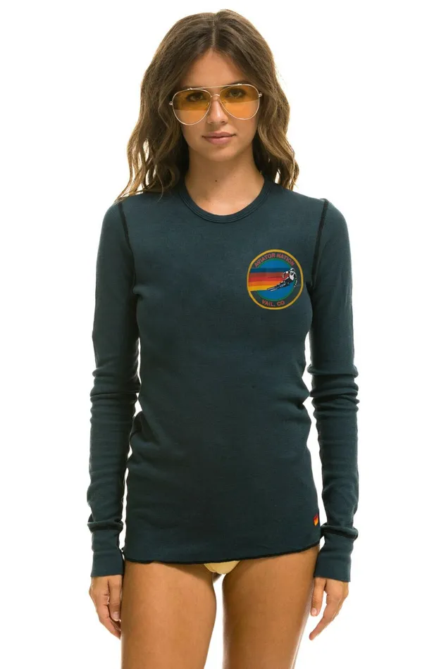 Men AVIATOR NATION VAIL THERMAL 8211 CHARCOAL Aviator Nation Tees