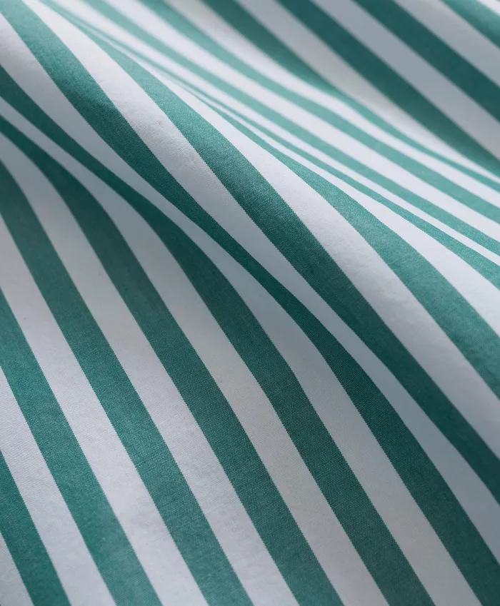 Men Big and Tall Friday Shirt Poplin Butcher Striped Green Brooks Brothers Sport Shirts