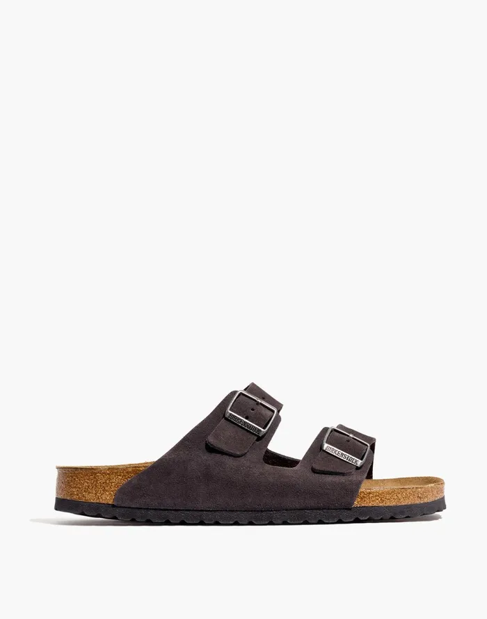 Men Birkenstock Suede Arizona Sandals Hthr Grey Madewell Sandals