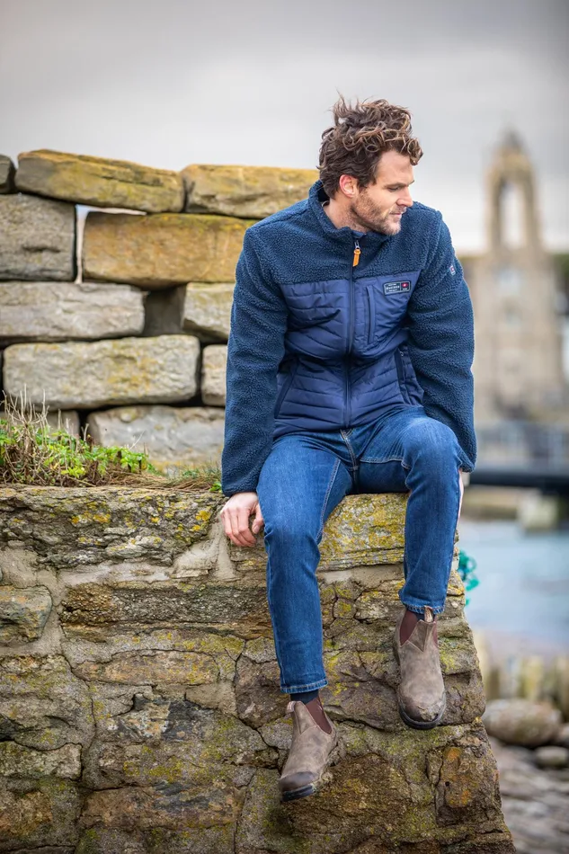 Men Brakeburn Coats And Jackets Navy Fleece