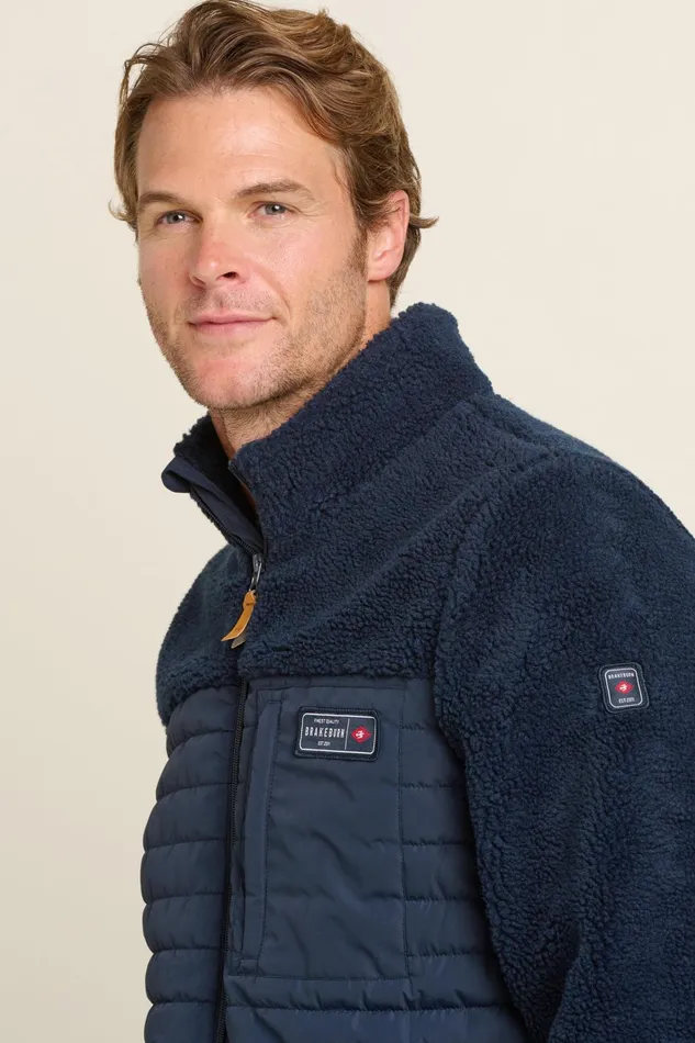 Men Brakeburn Coats And Jackets Navy Fleece