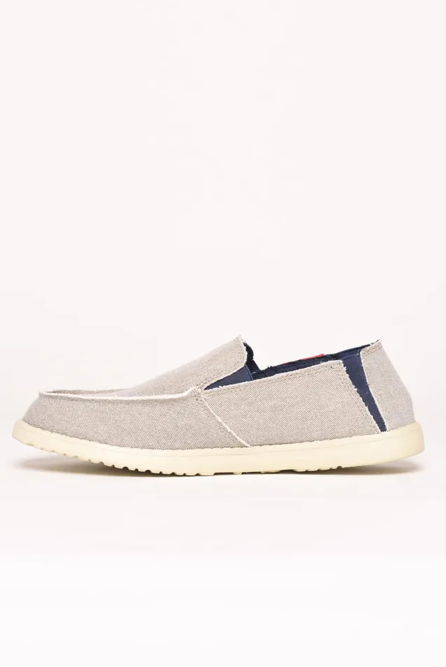 Men Brakeburn Slippers and Sandals Canvas Slip On Shoes In Beige For Men