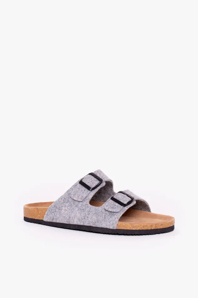 Men Brakeburn Slippers and Sandals Grey Felt Sandals