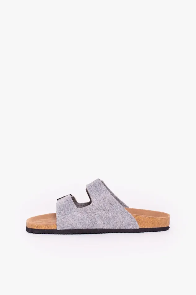 Men Brakeburn Slippers and Sandals Grey Felt Sandals