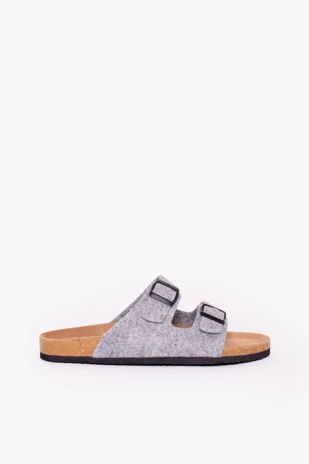 Men Brakeburn Slippers and Sandals Grey Felt Sandals