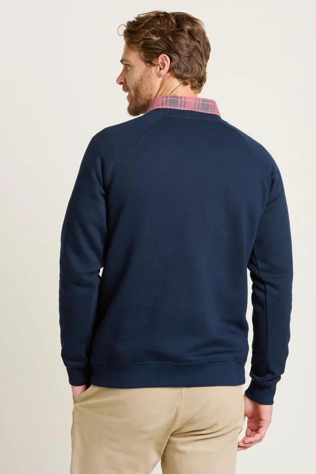 Men Brakeburn Sweatshirts And Hoodies Navy Navy Crew Neck Sweatshirt