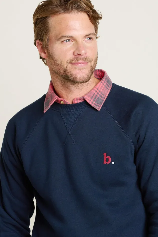 Men Brakeburn Sweatshirts And Hoodies Navy Navy Crew Neck Sweatshirt