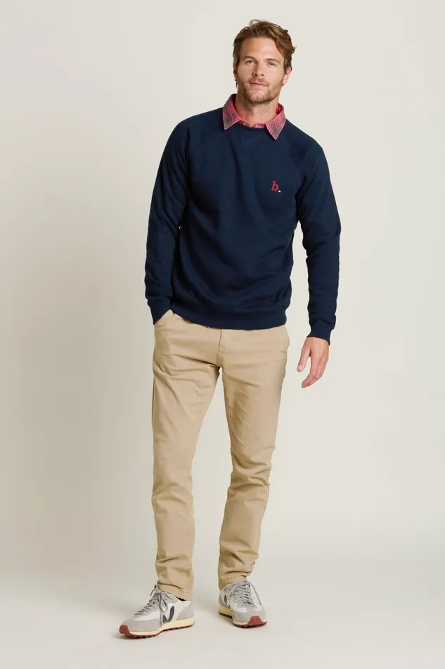 Men Brakeburn Sweatshirts And Hoodies Navy Navy Crew Neck Sweatshirt