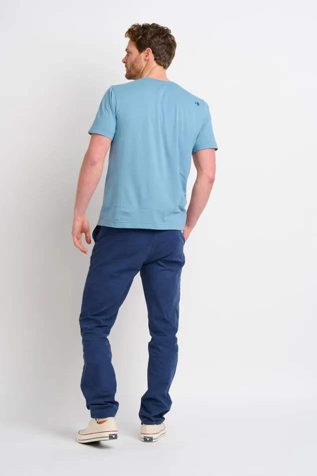 Men Brakeburn TShirts Blue Retro Stripe Wave Tee