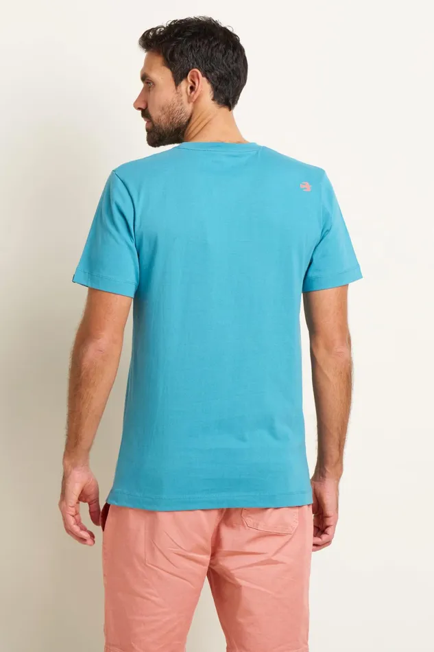 Men Brakeburn TShirts Blue Runners Graphic Tee