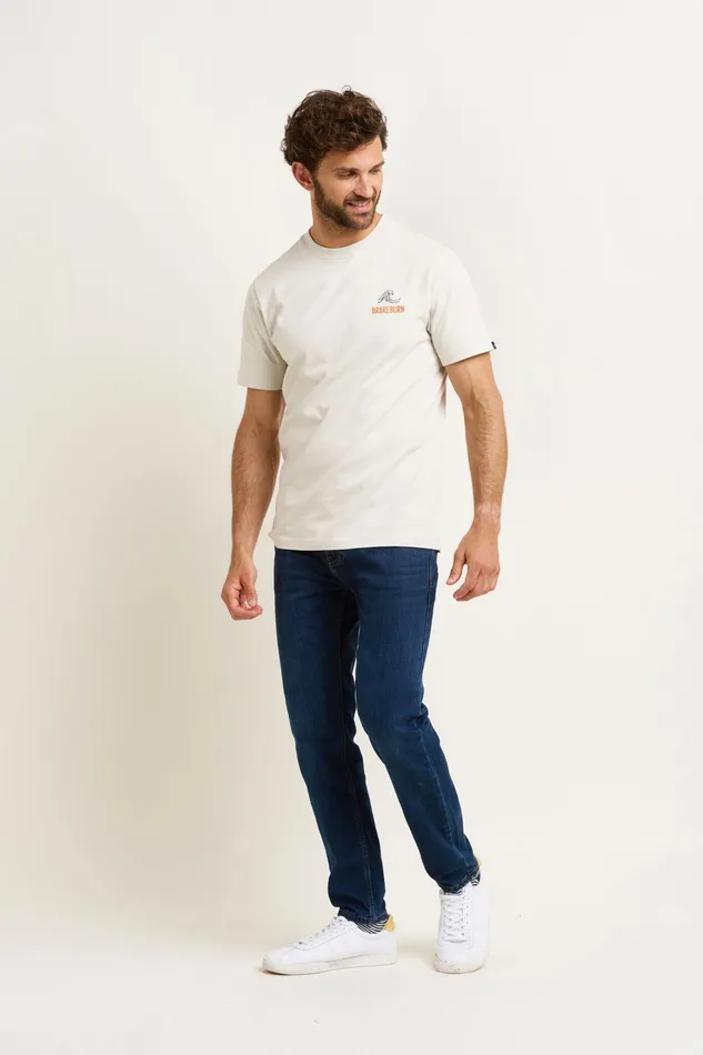 Men Brakeburn TShirts Cream Surf Essentials Graphic Tshirt