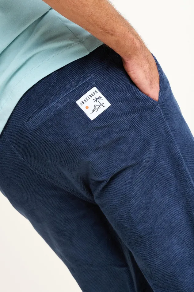 Men Brakeburn Trousers And Shorts Navy Corduroy Trousers