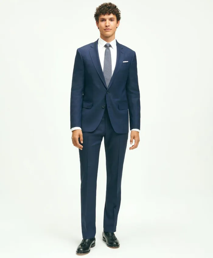 Men Brooks Brothers Explorer Collection Classic Fit Wool Windowpane Suit Jacket Navy Brooks Brothers Suits