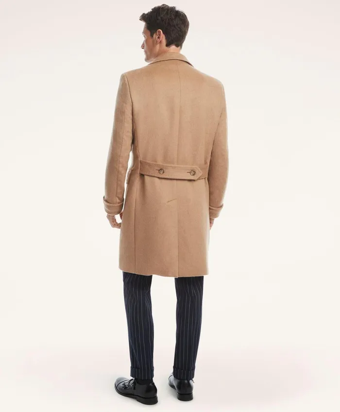Men Camel Hair Peak Lapel Coat Brown Brooks Brothers Coats and Jackets