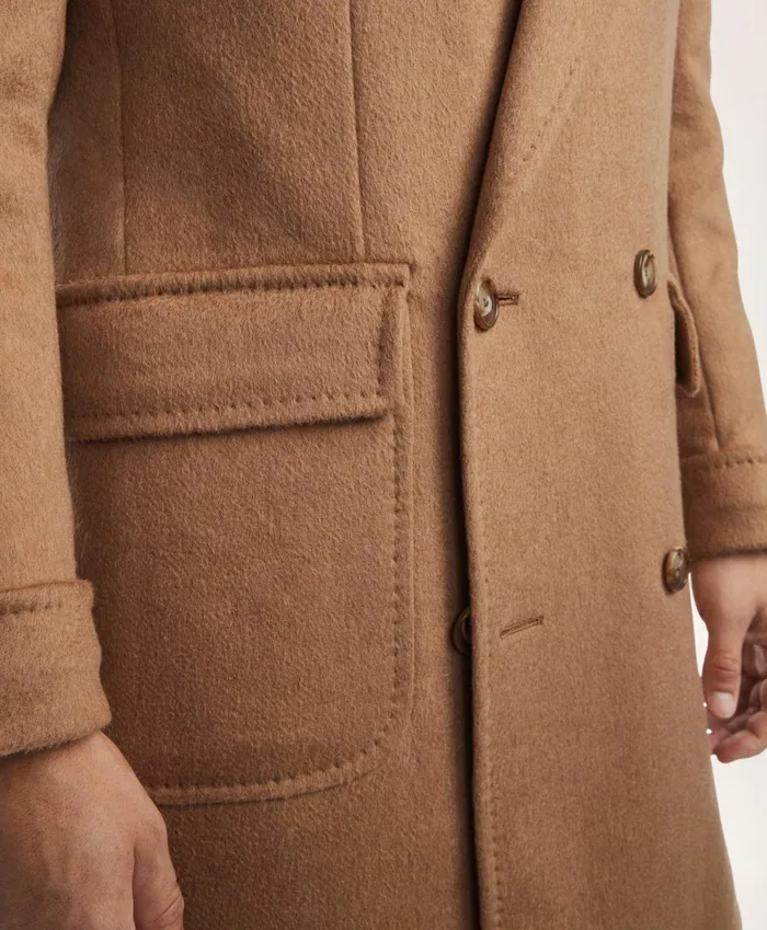 Men Camel Hair Peak Lapel Coat Brown Brooks Brothers Coats and Jackets