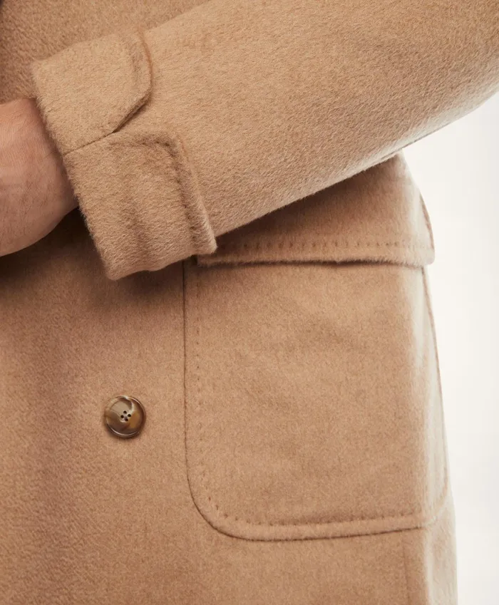Men Camel Hair Peak Lapel Coat Brown Brooks Brothers Coats and Jackets