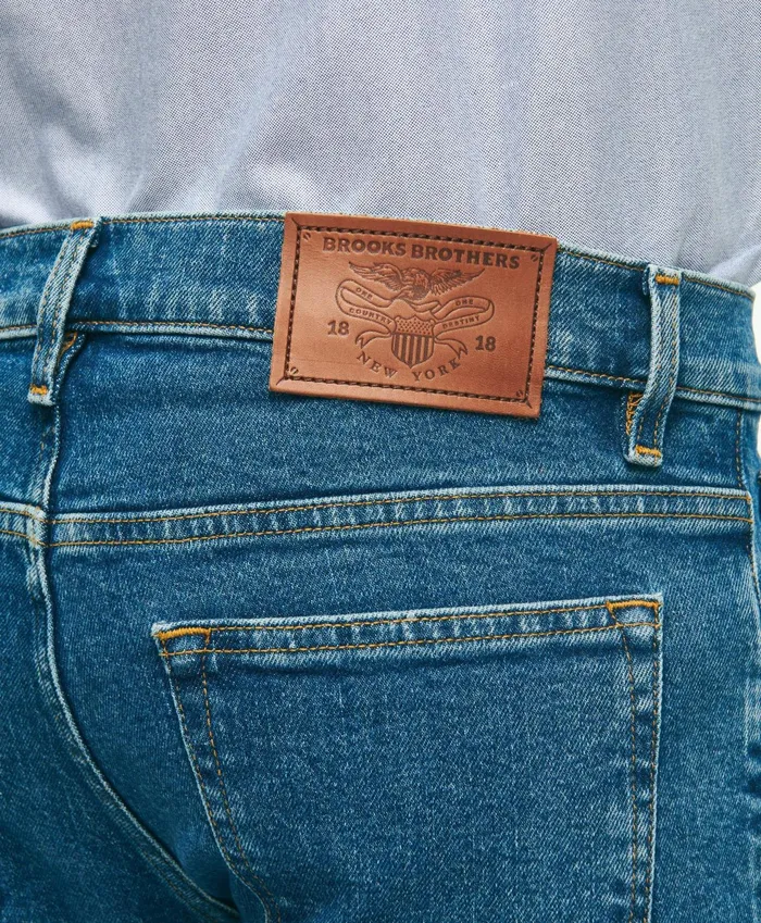 Men Classic Slim Fit Denim Jeans Medium Blue Brooks Brothers Chinos and Casual Pants