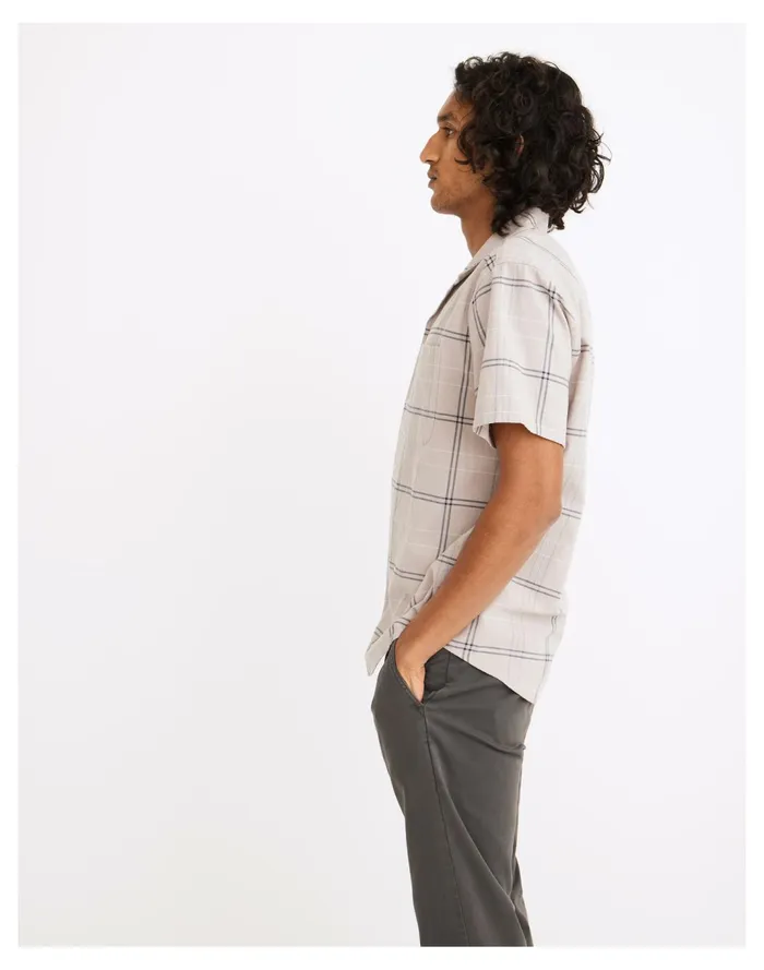 Men Crinkle Cotton Easy Short Sleeve Shirt Ashen Grey Madewell Shirts Men Crinkle Cotton Easy Short Sleeve Shirt Ashen Grey Madewell Shirts