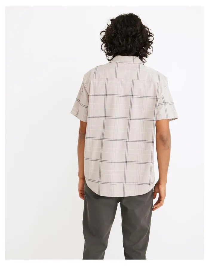 Men Crinkle Cotton Easy Short Sleeve Shirt Ashen Grey Madewell Shirts Men Crinkle Cotton Easy Short Sleeve Shirt Ashen Grey Madewell Shirts