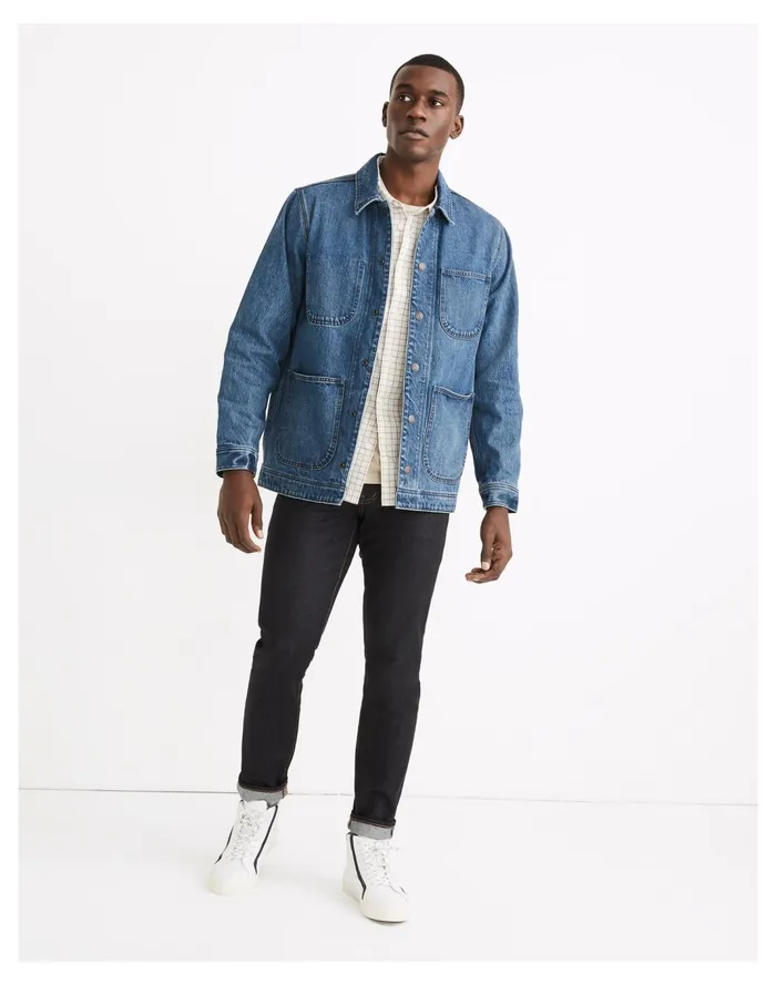 Men Denim Chore Jacket In Vancleese Wash Vancleese Wash Madewell Jackets