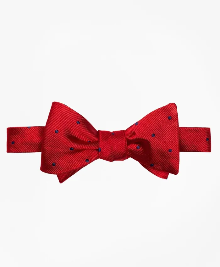 Men Dot Bow Tie Rednavy Brooks Brothers Ties and Pocket Squares