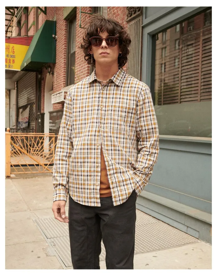 Men Double Weave Perfect Long Sleeve Shirt Egyptian Gold Madewell Shirts Men Double Weave Perfect Long Sleeve Shirt Egyptian Gold Madewell Shirts