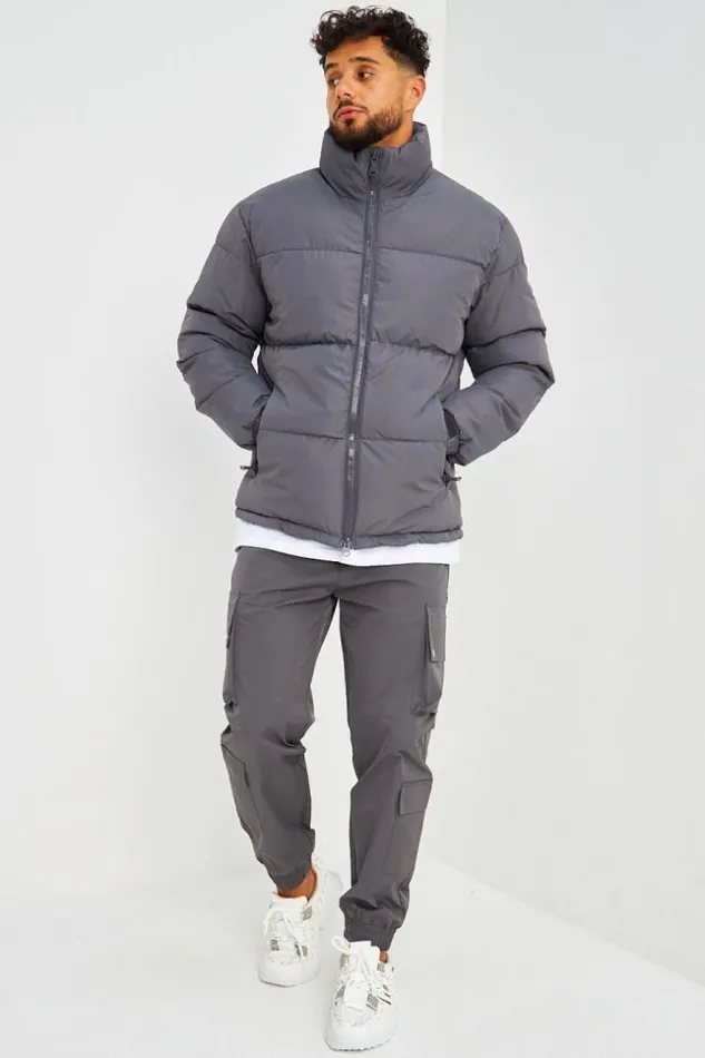 Men Doudoune Matelasse Gris Fonc Grey Brentiny Paris Parkas And Down Jackets Men Doudoune Matelasse Gris Fonc Grey Brentiny Paris Parkas And Down Jackets
