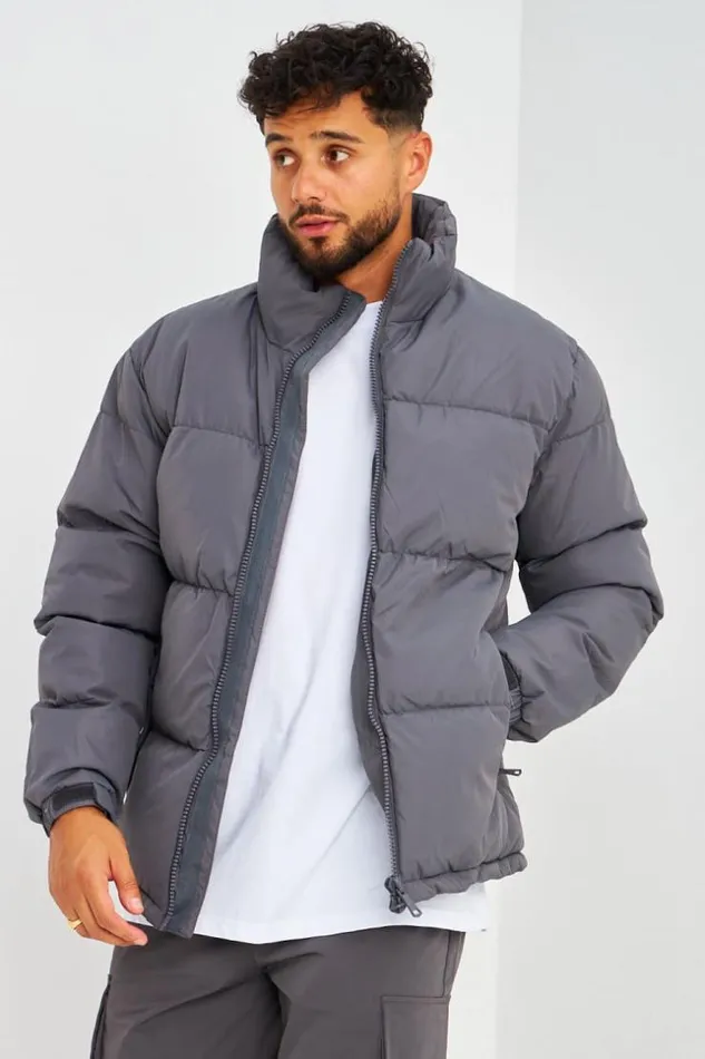Men Doudoune Matelasse Gris Fonc Grey Brentiny Paris Parkas And Down Jackets Men Doudoune Matelasse Gris Fonc Grey Brentiny Paris Parkas And Down Jackets