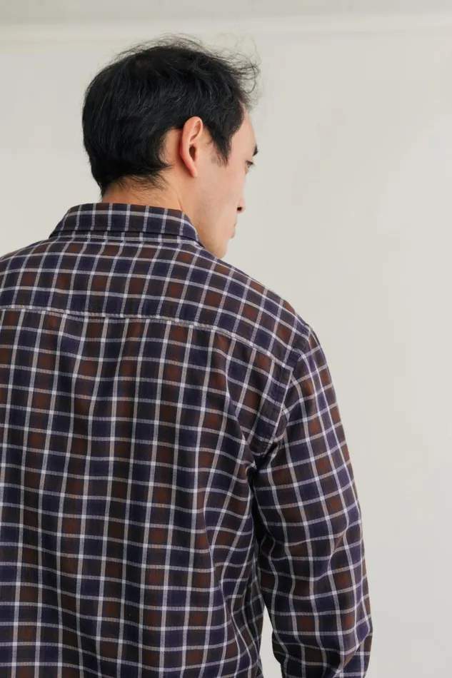 Men Dundalk 8211 Navy and Brown TWOTHIRDS Shirts