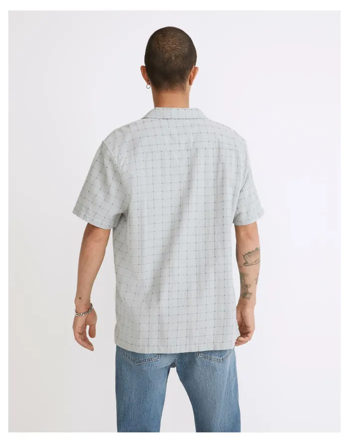 Men Easy Short Sleeve Camp Shirt In Stitch Dobby Glassware Blue Boxstitch Madewell Shirts Men Easy Short Sleeve Camp Shirt In Stitch Dobby Glassware Blue Boxstitch Madewell Shirts