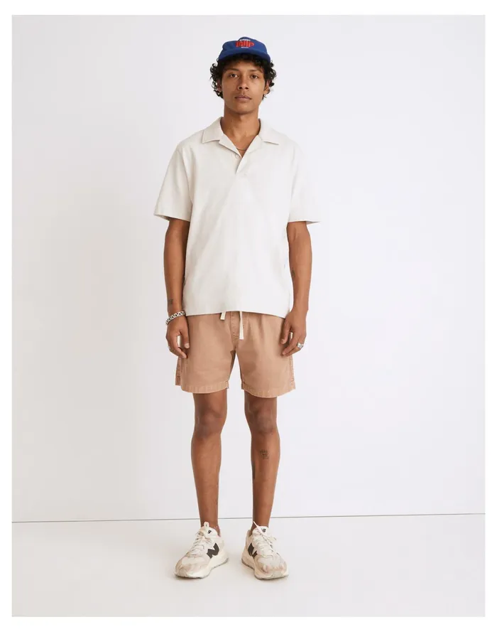 Men Easy Short Sleeve Polo Shirt Form Grey Madewell Shirts