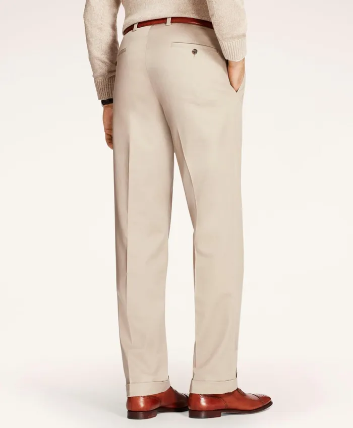 Men Elliot Fit Stretch Cotton Advantage Chino Pants Khaki Brooks Brothers Chinos and Casual Pants