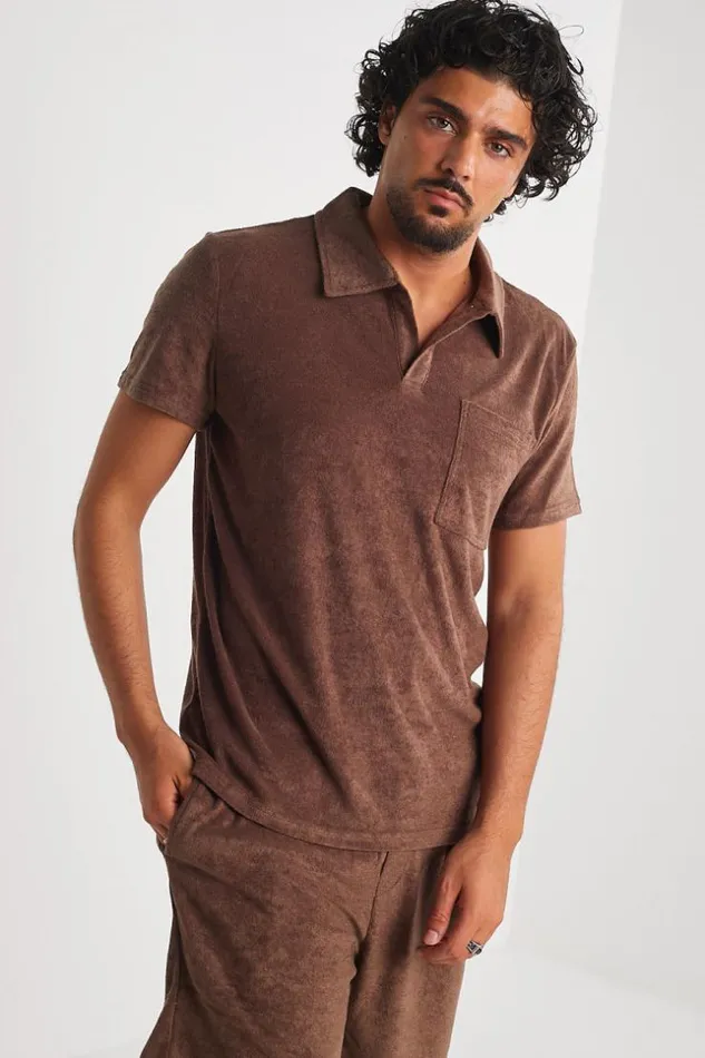 Men Ensemble 2 Pices Polo Short Marron En Velours Brown Brentiny Paris Polo Shirts Men Ensemble 2 Pices Polo Short Marron En Velours Brown Brentiny Paris Polo Shirts