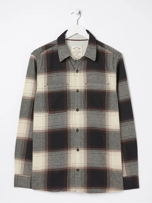 Men Fatface Coats and Jackets Black Selby Check Shirt Men Fatface Coats and Jackets Black Selby Check Shirt