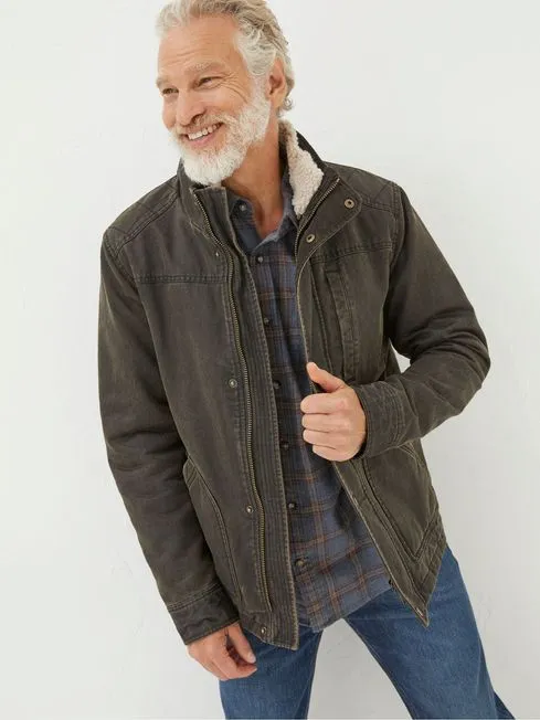Men Fatface Coats and Jackets Broadsands Brown Jacket