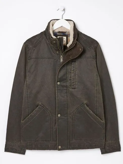 Men Fatface Coats and Jackets Broadsands Brown Jacket