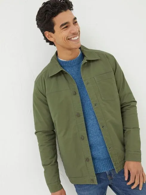 Men Fatface Coats and Jackets Green Rutland Jacket