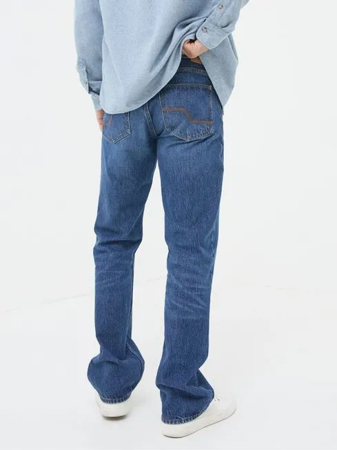 Men Fatface Jeans Blue Bootcut Jeans