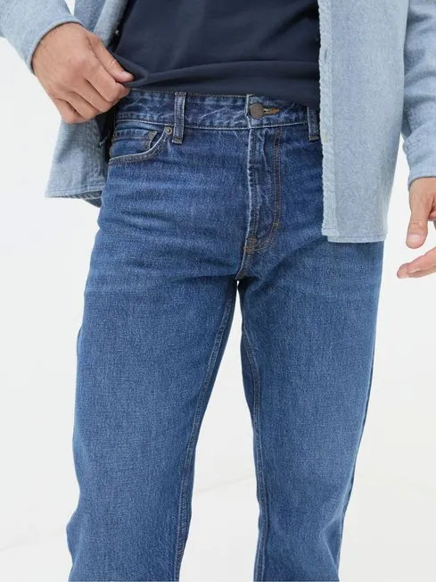 Men Fatface Jeans Blue Bootcut Jeans