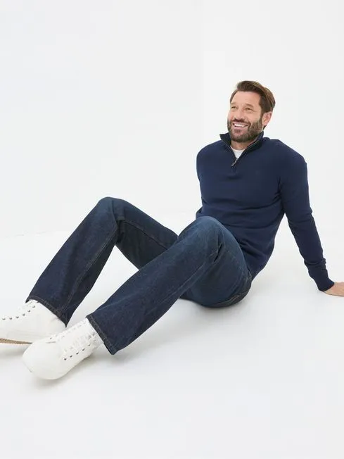 Men Fatface Jeans Dark Vintage Blue Bootcut Jeans