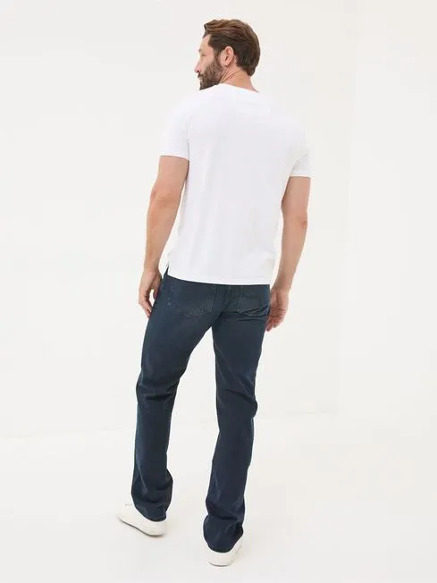 Men Fatface Jeans Denim Dark Blue Straight Fit Jeans