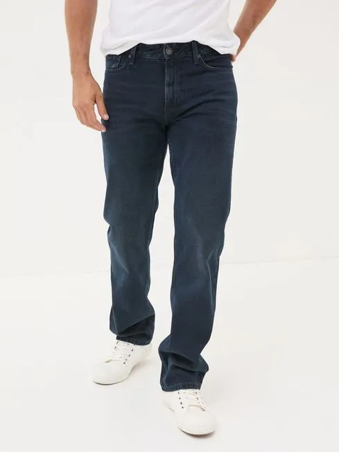 Men Fatface Jeans Denim Dark Blue Straight Fit Jeans