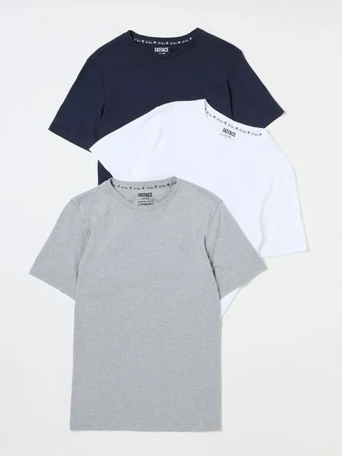 Men Fatface Loungewear Blue TShirt 3 Pack