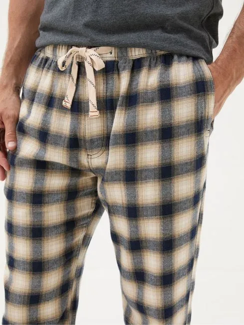 Men Fatface Loungewear Bosham Natural Check Pyjama Bottoms