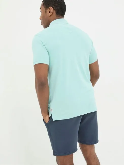 Men Fatface Polo Shirts Turquoise Blue Pique Polo Shirt Men Fatface Polo Shirts Turquoise Blue Pique Polo Shirt