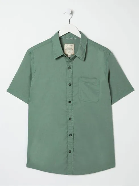 Men Fatface Shirts Bugle Green Linen Cotton Shirt Men Fatface Shirts Bugle Green Linen Cotton Shirt