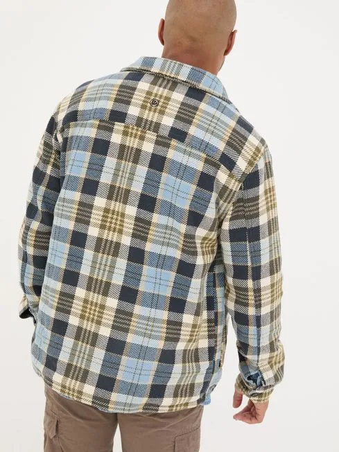 Men Fatface Shirts Light Blue Ryton Check 100 Cotton Overshirt Men Fatface Shirts Light Blue Ryton Check 100 Cotton Overshirt