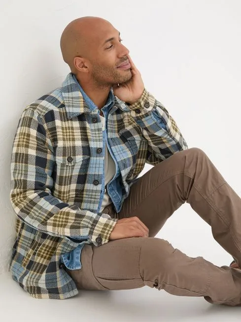 Men Fatface Shirts Light Blue Ryton Check 100 Cotton Overshirt Men Fatface Shirts Light Blue Ryton Check 100 Cotton Overshirt